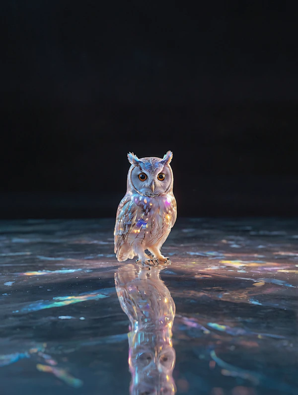 Ethereal Owl Reflection