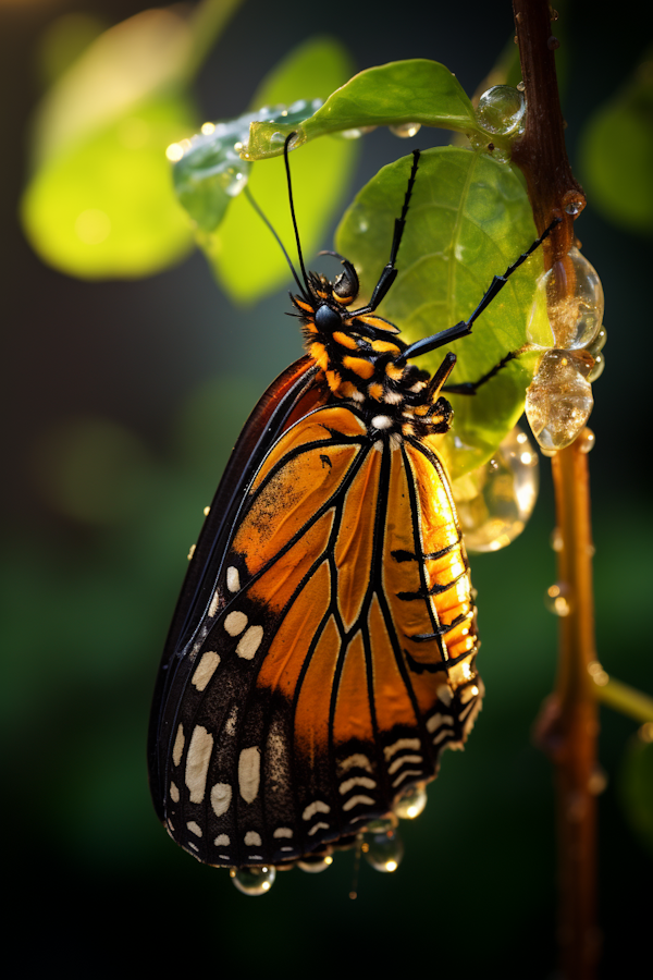 Dew-Kissed Monarch