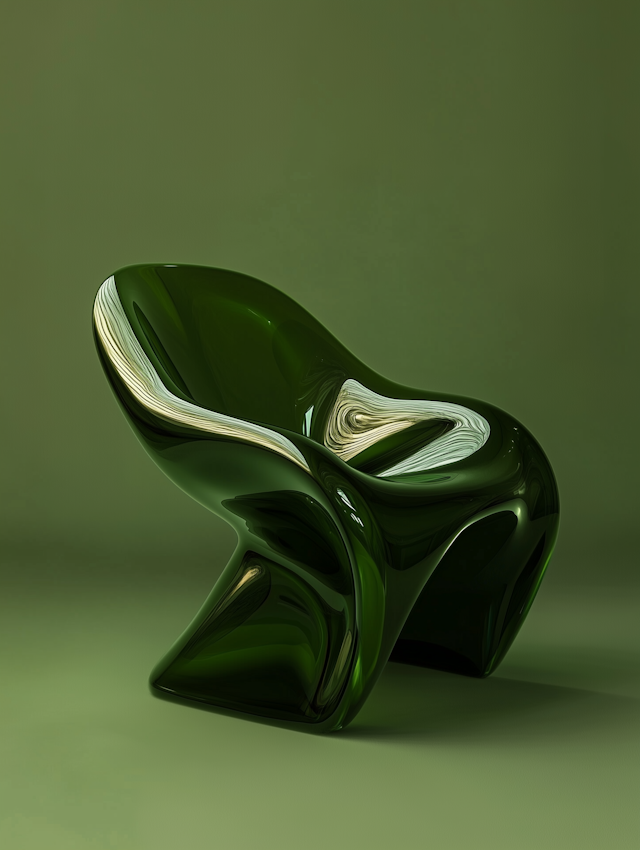 Futuristic Green Chair