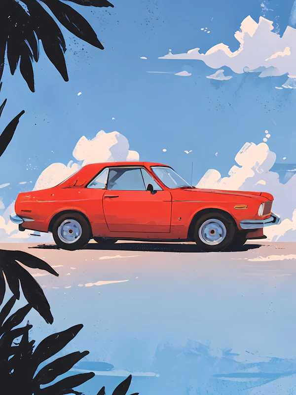 Vintage Car Under Blue Sky