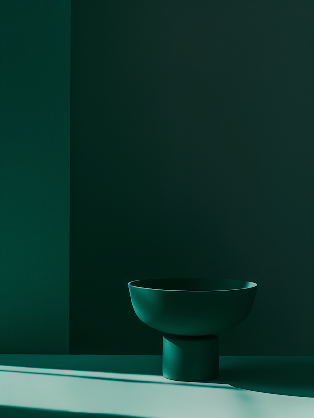 Minimalist Green Bowl Composition