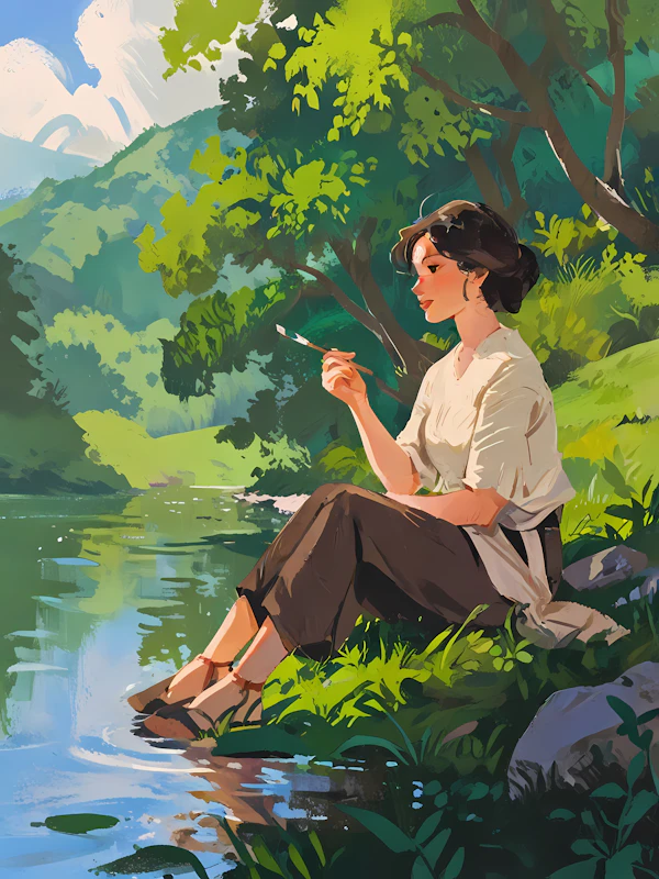Woman by the River