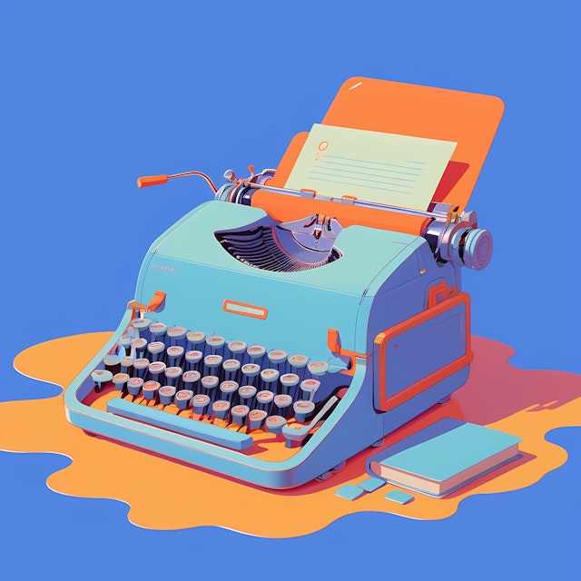 Vibrant Vintage Typewriter