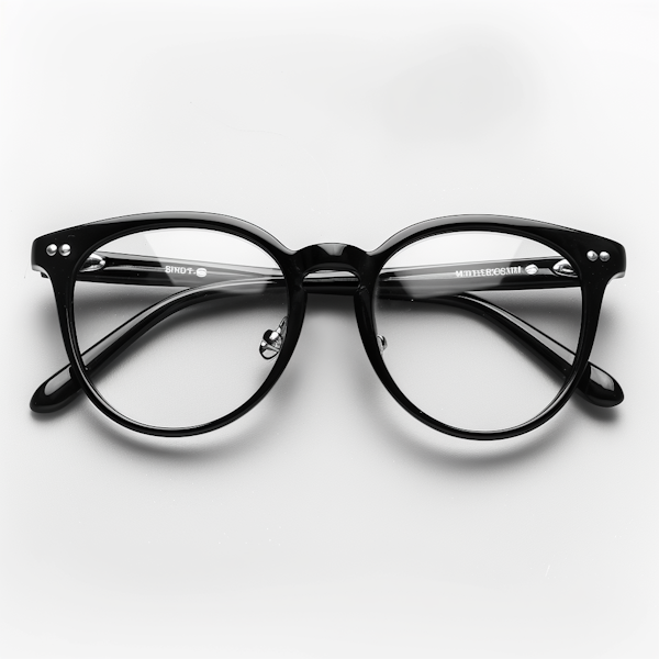 Retro Black-Framed Eyeglasses