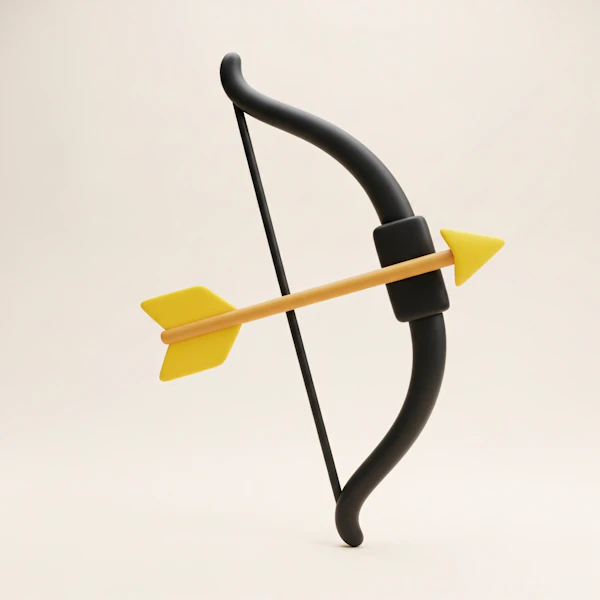 Stylized Bow and Arrow