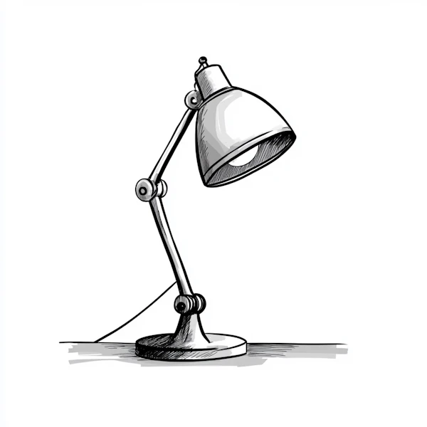 Classic Desk Lamp Sketch
