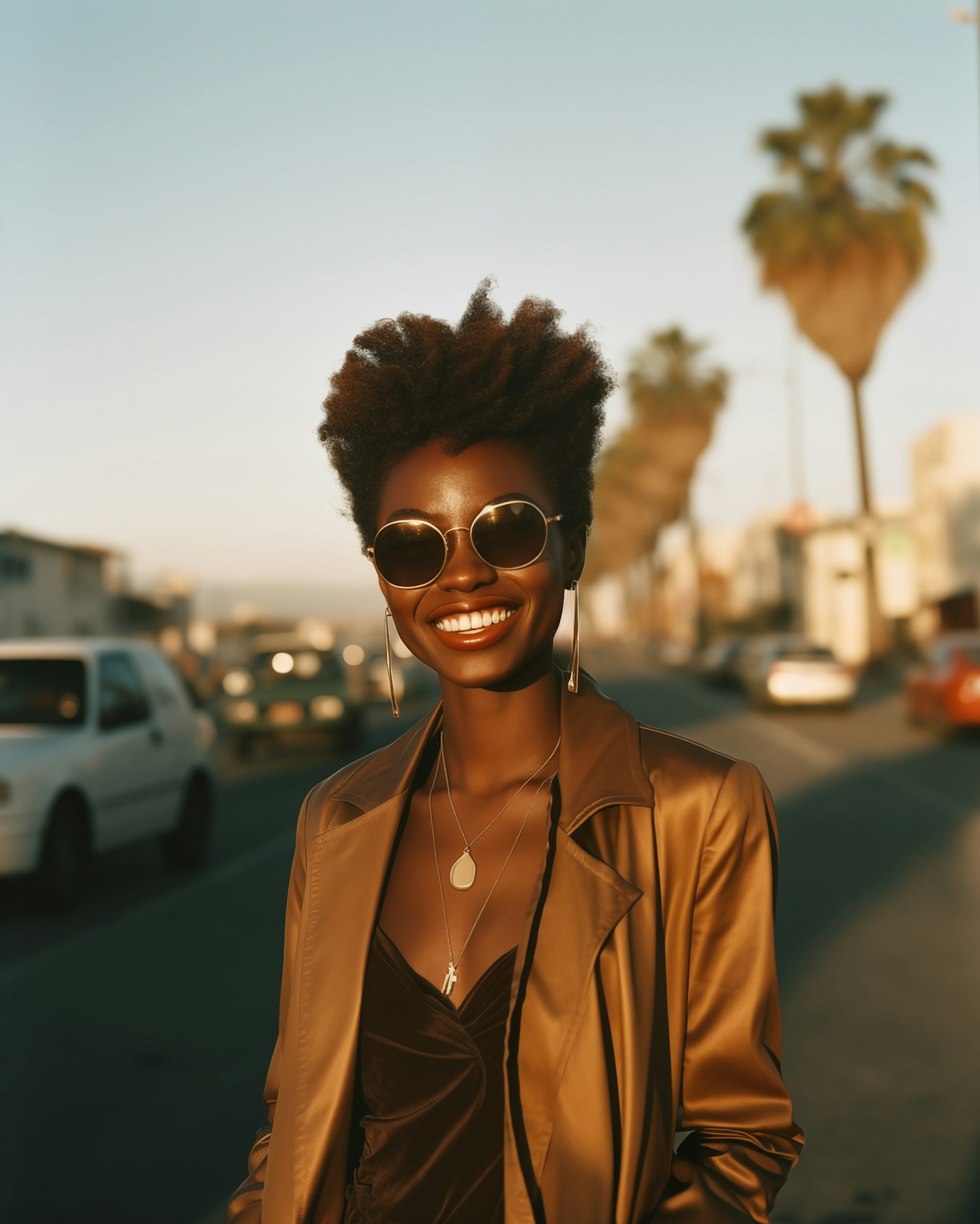 Confident African Woman in Sunglasses