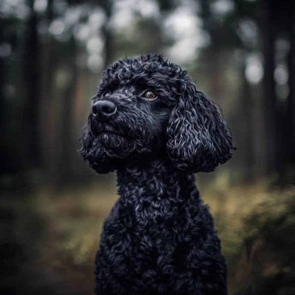 Black Poodle Portrait