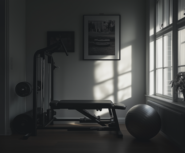 Home Gym in Monochromatic Shades