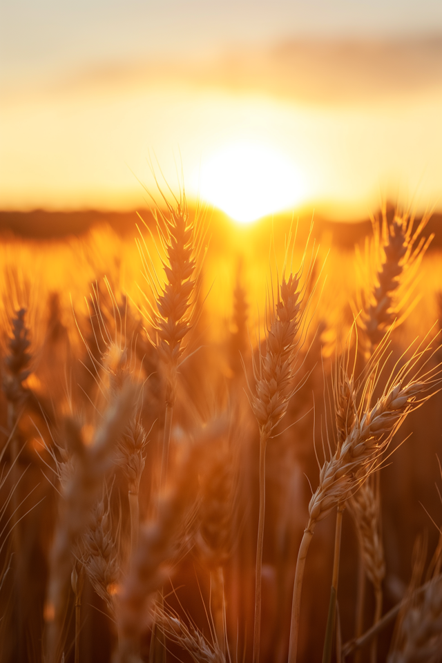 Golden Wheat Field at Sunset