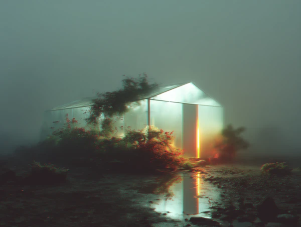 Glowing Greenhouse Scene