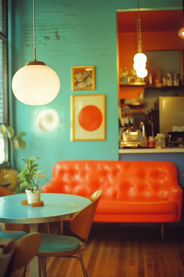 Cozy Interior with Vibrant Colors