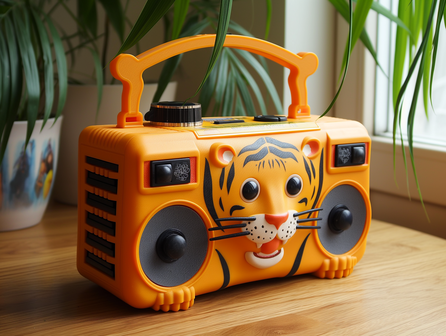 Tiger-Themed Kids' Portable Radio