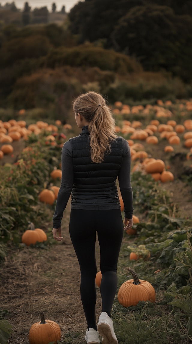 Woman in Pumpkin Patch