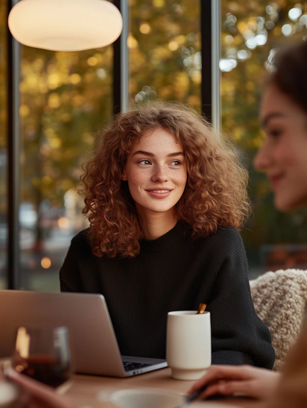Warm Conversation in Cozy Setting