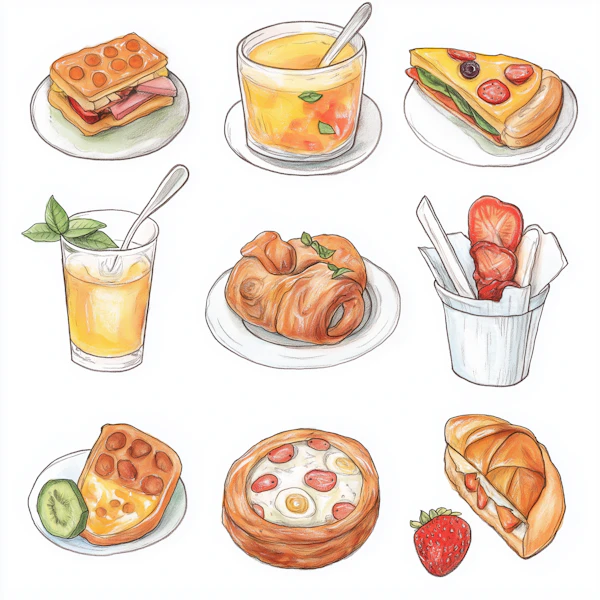 Breakfast Food Grid