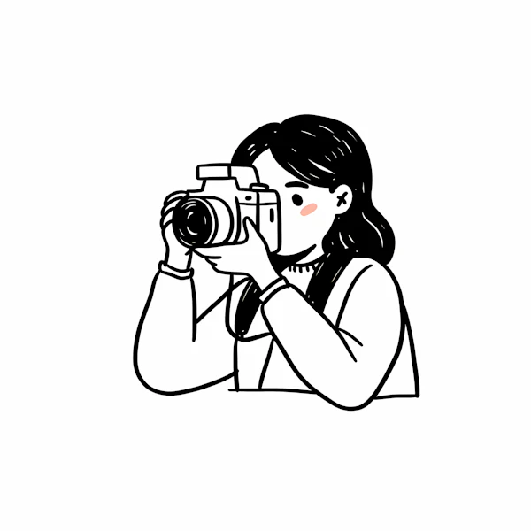 Photographer Line Art
