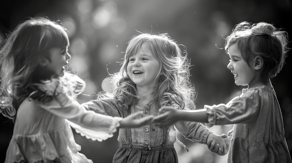 Joyful Children Playing Outdoors