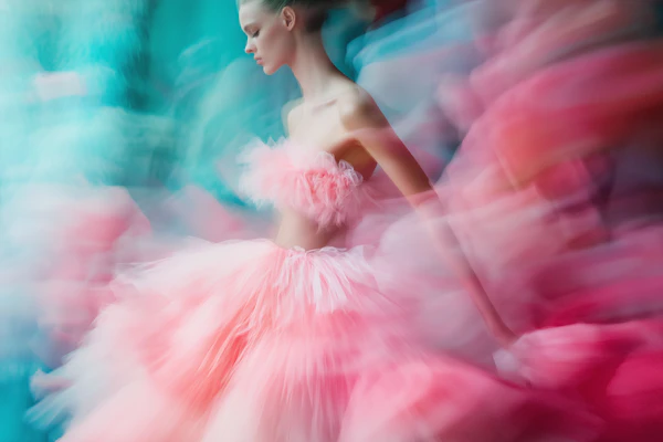 Ethereal Woman in Motion