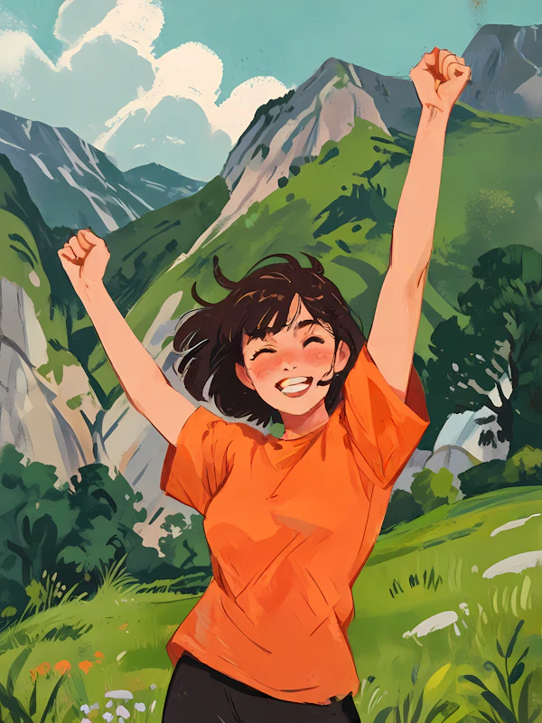 Joyful Woman in Nature