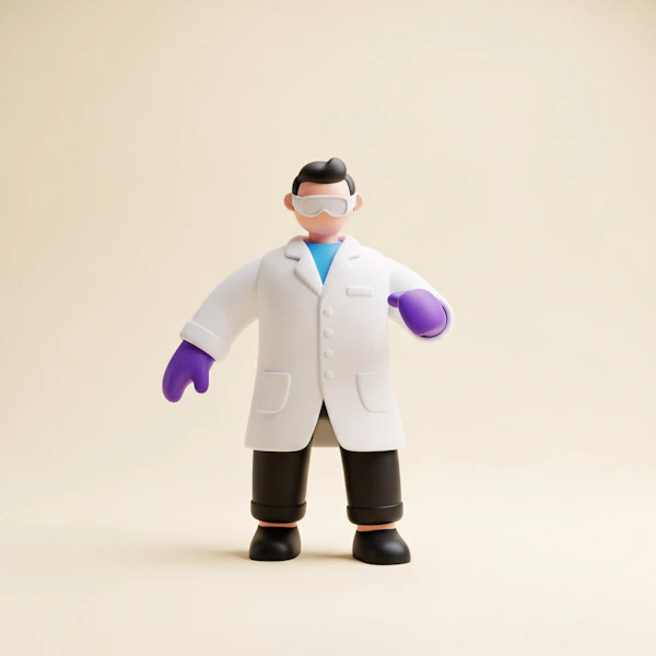 3D Scientist Character