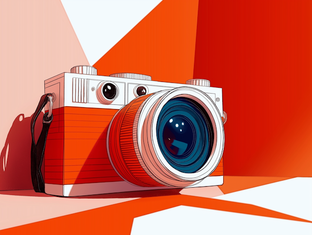 Stylized Vintage Camera Illustration