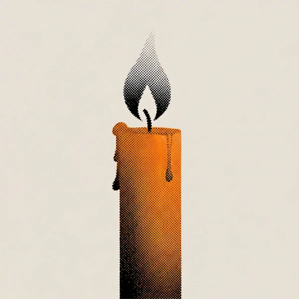 Retro Candle Illustration