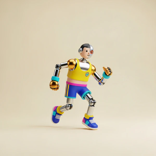 Running Robot Character