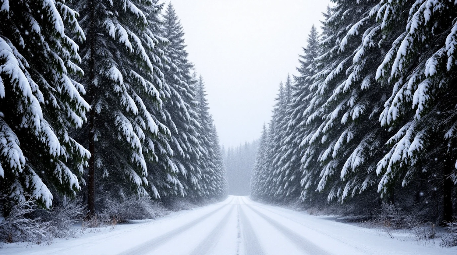 Serene Winter Road