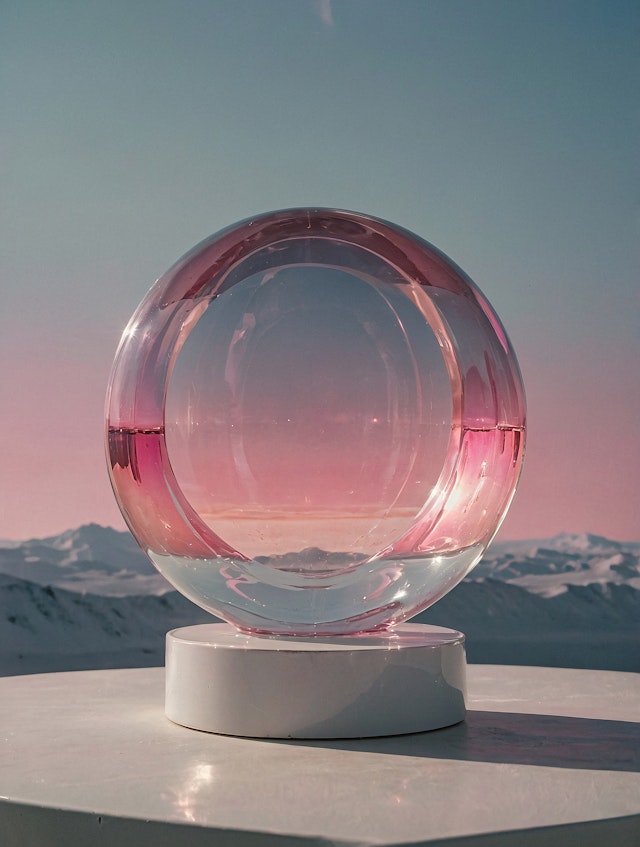 Pink Glass Sphere