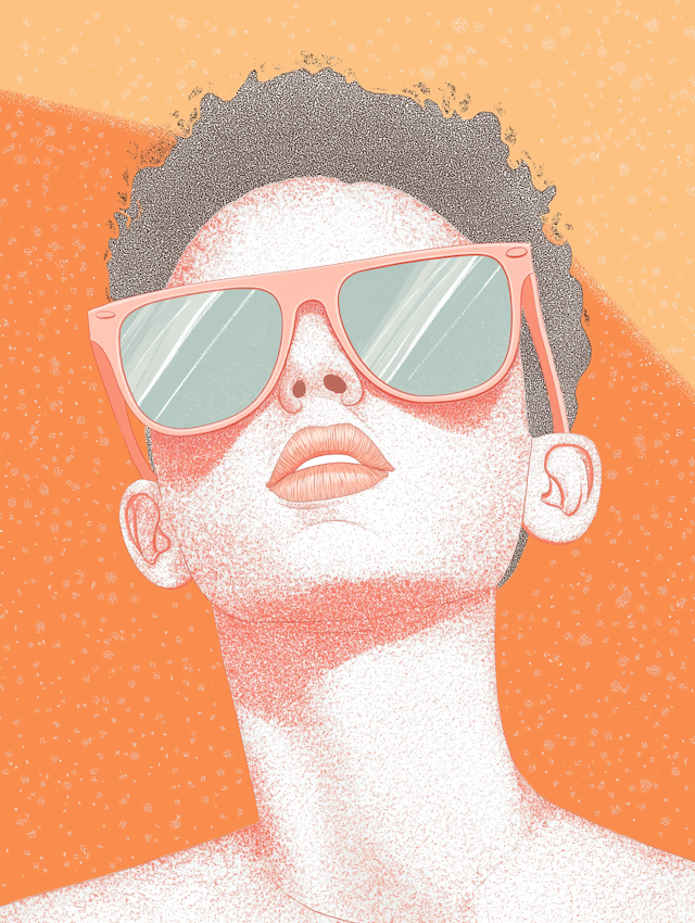 Stylized Portrait with Sunglasses