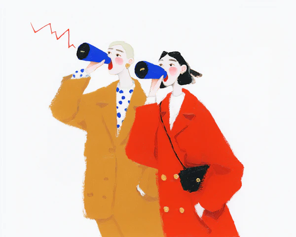 Dynamic Figures Shouting