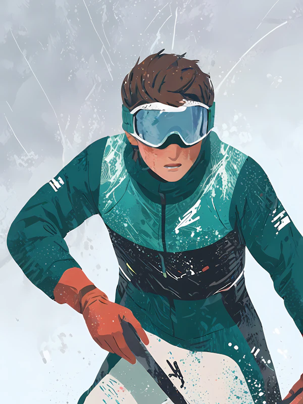 Skier in Action