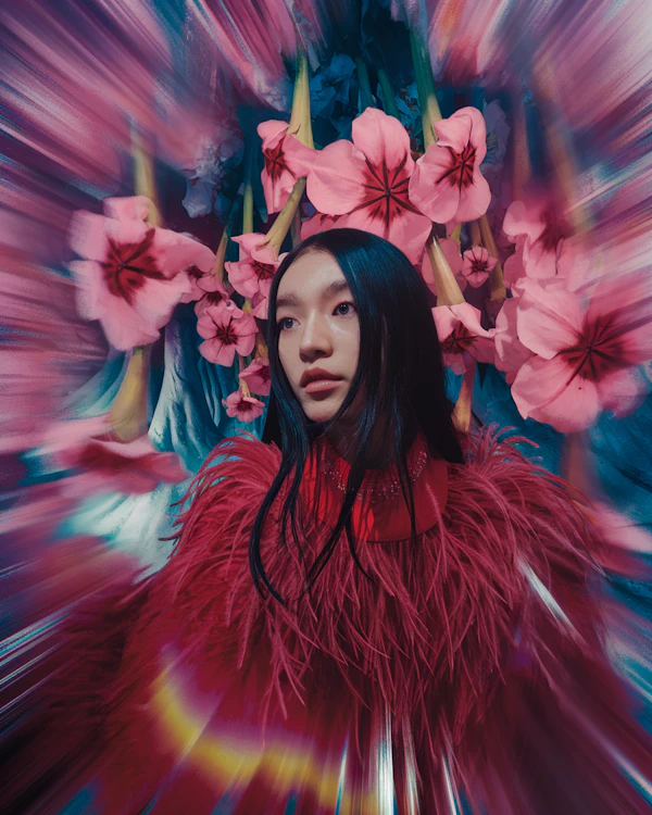 Serene Floral Portrait
