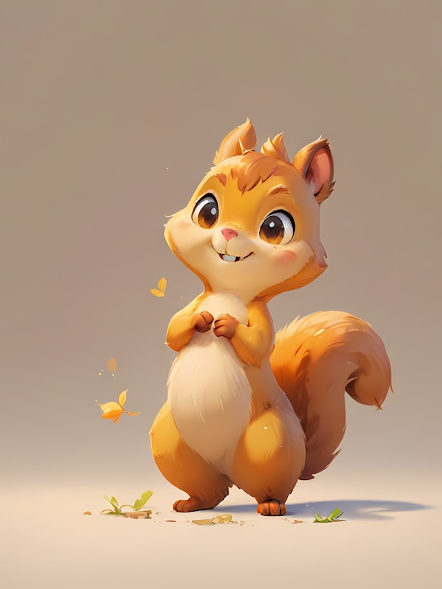 Cartoon Squirrel Scene