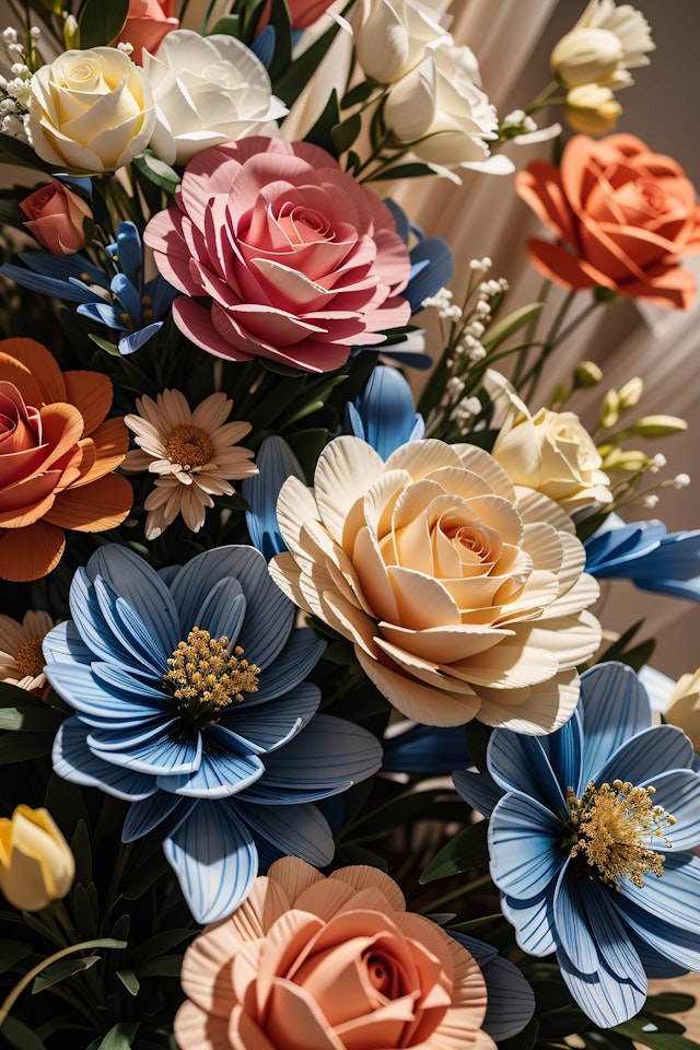 Vibrant Paper Flower Arrangement