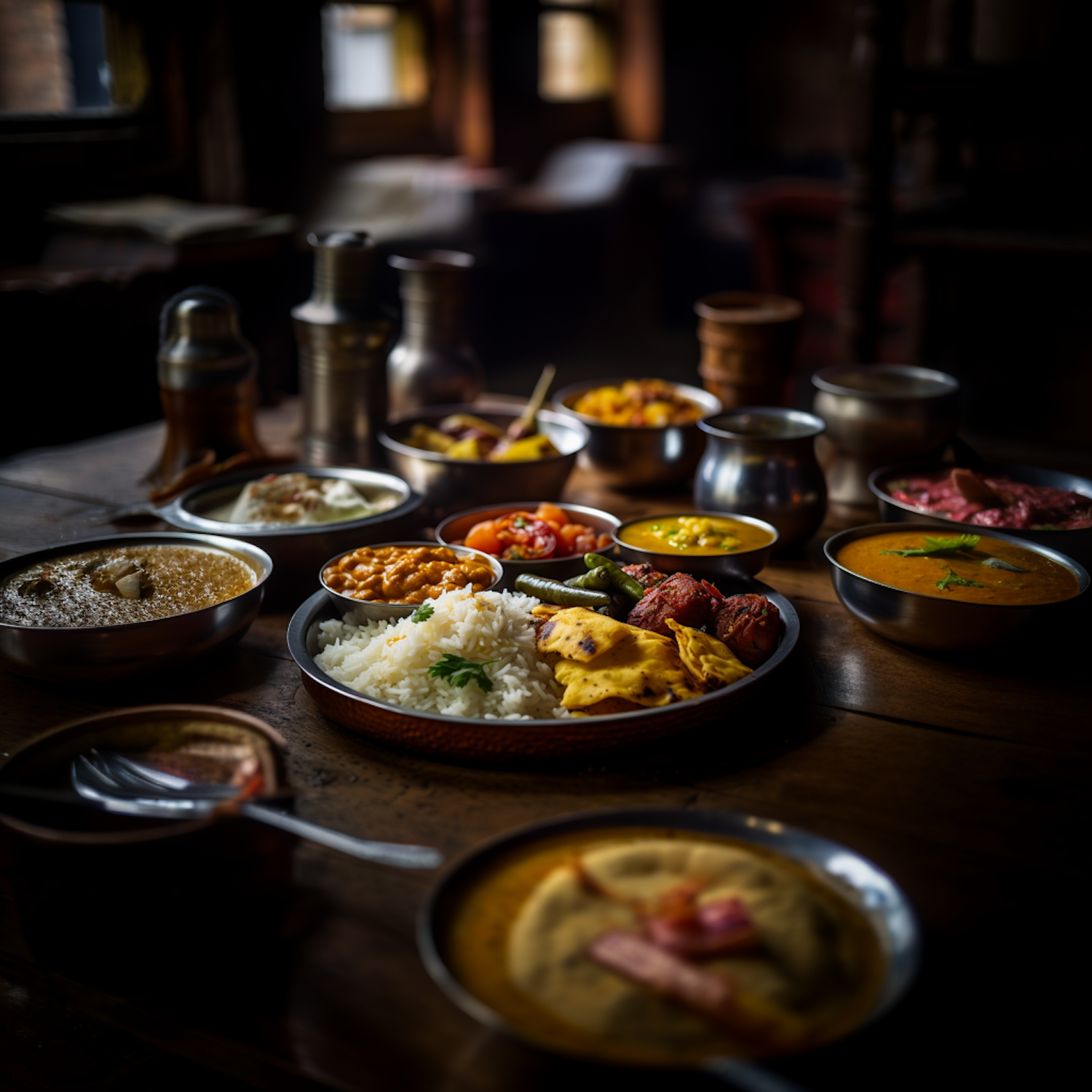 Traditional Indian Thali Feast