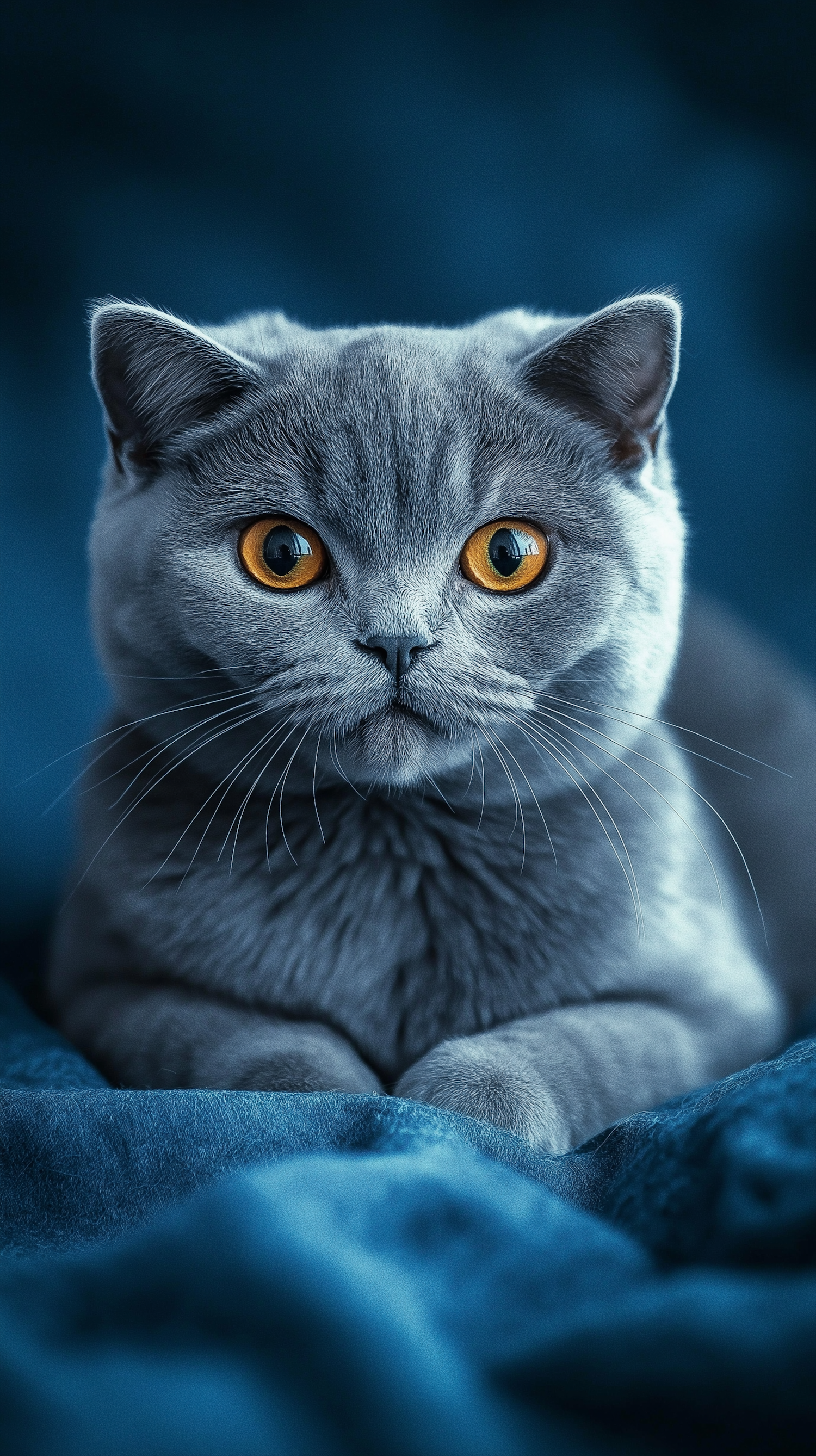 Serene British Shorthair Cat Portrait