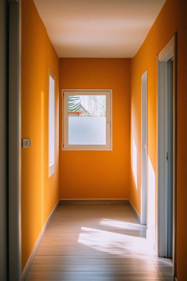 Bright Orange Hallway