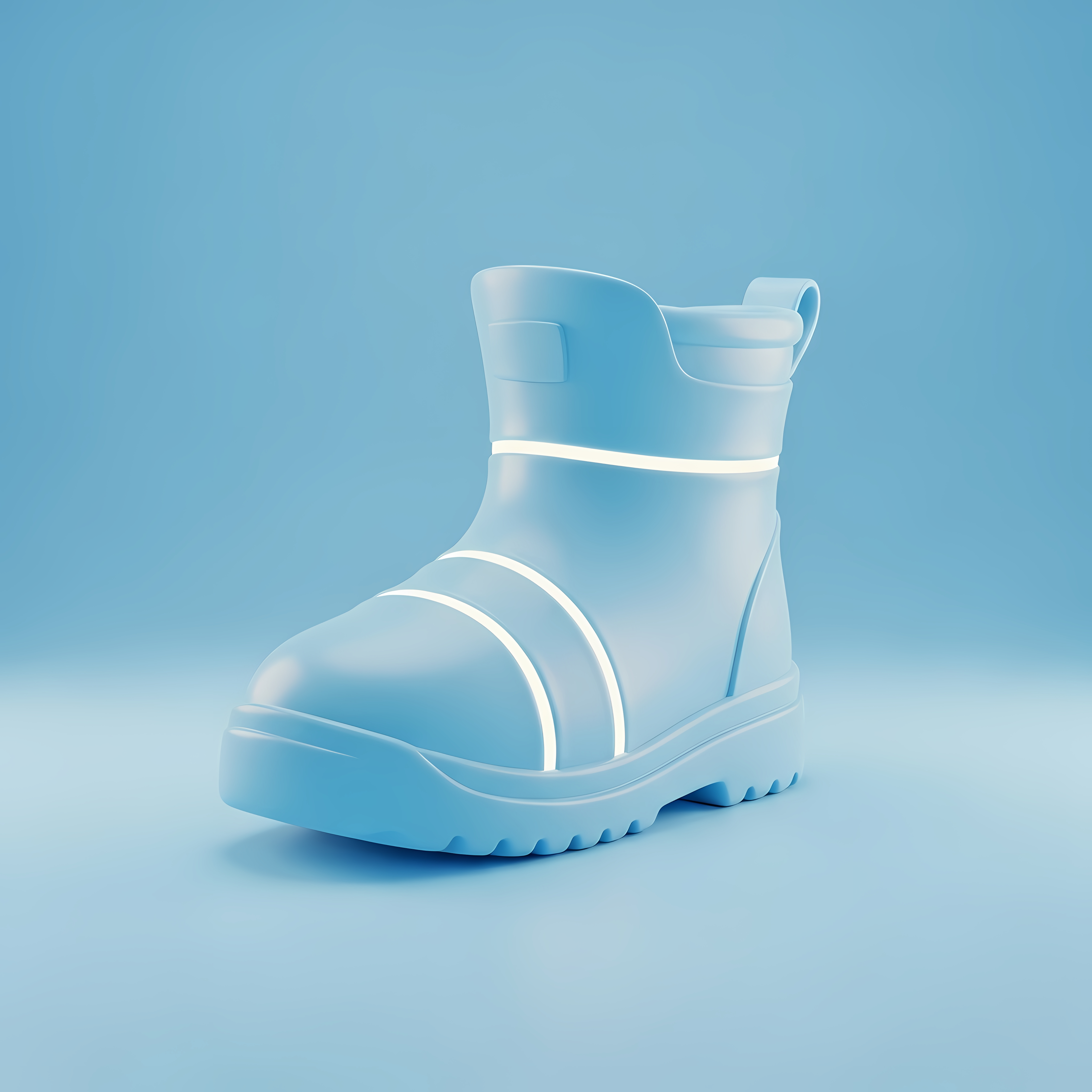 Futuristic Blue Boot 3D Image on Lummi