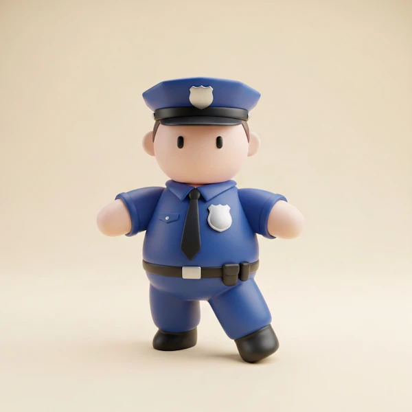 Cartoon Police Officer