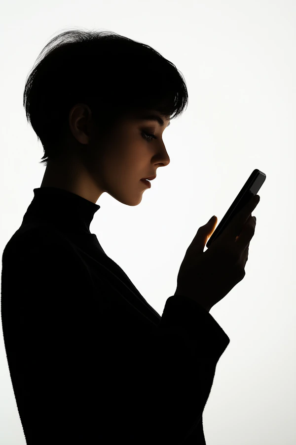 Silhouette With Smartphone