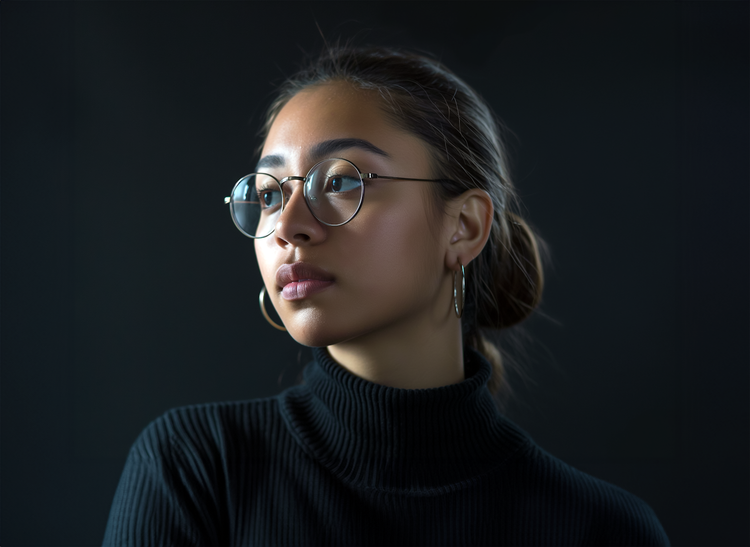 Close-Up Portrait of Young Asian Woman