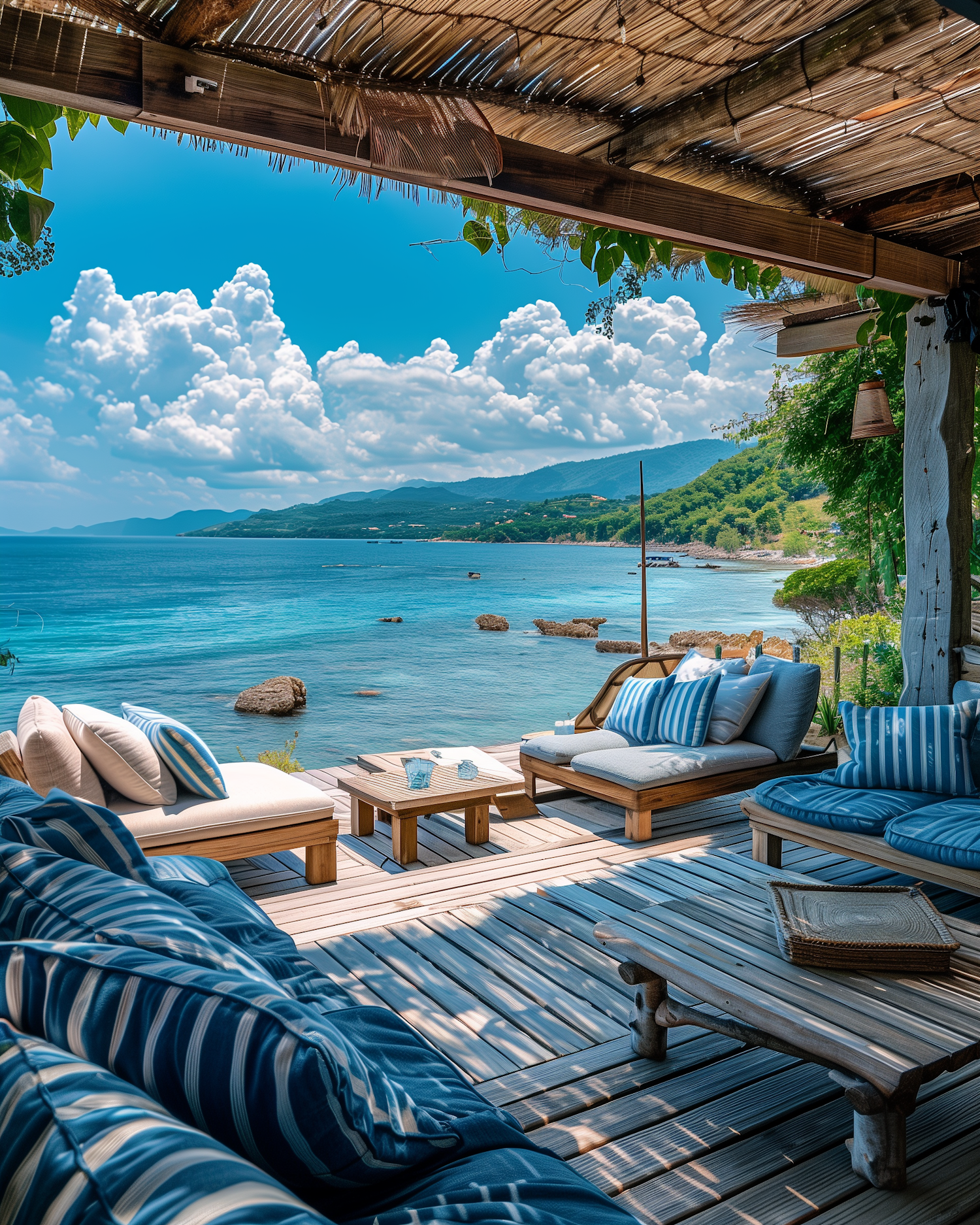 Idyllic Coastal Lounging Area