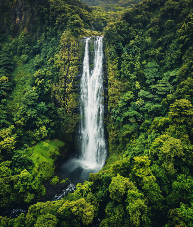 Tropical Waterfall Oasis