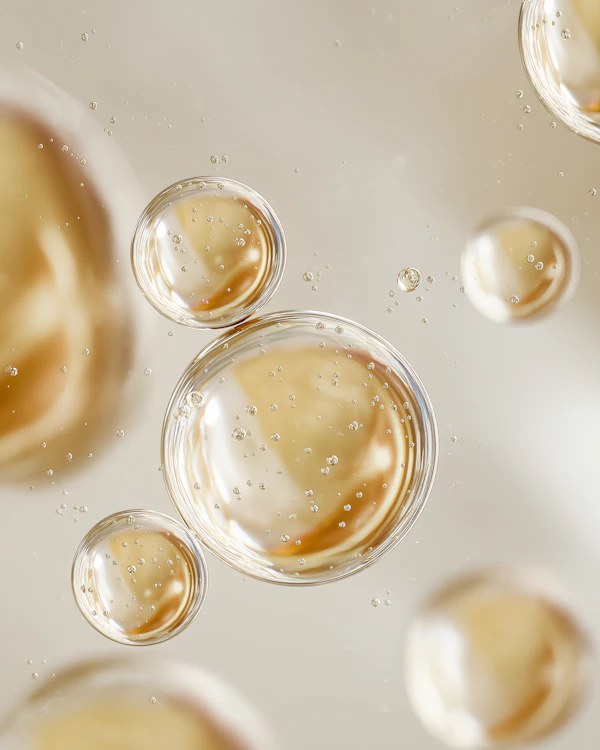 Golden Liquid Bubbles