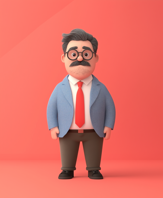 Stylized Illustration of a Professional Man