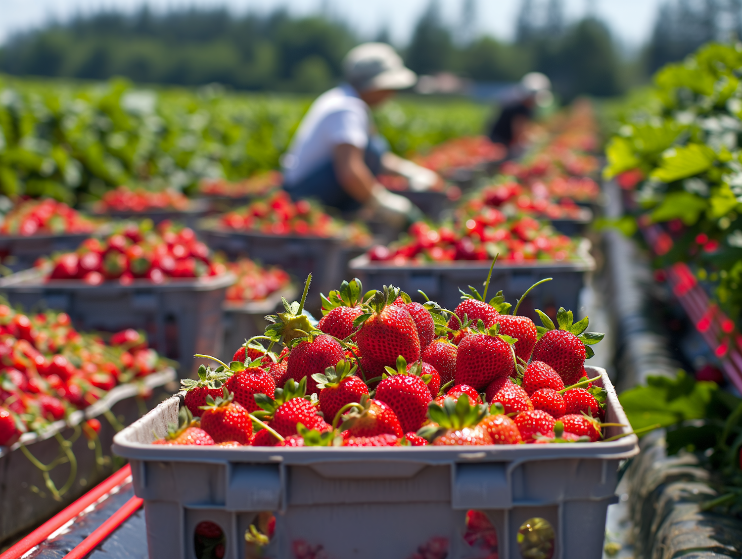 Strawberry Farm Harvest