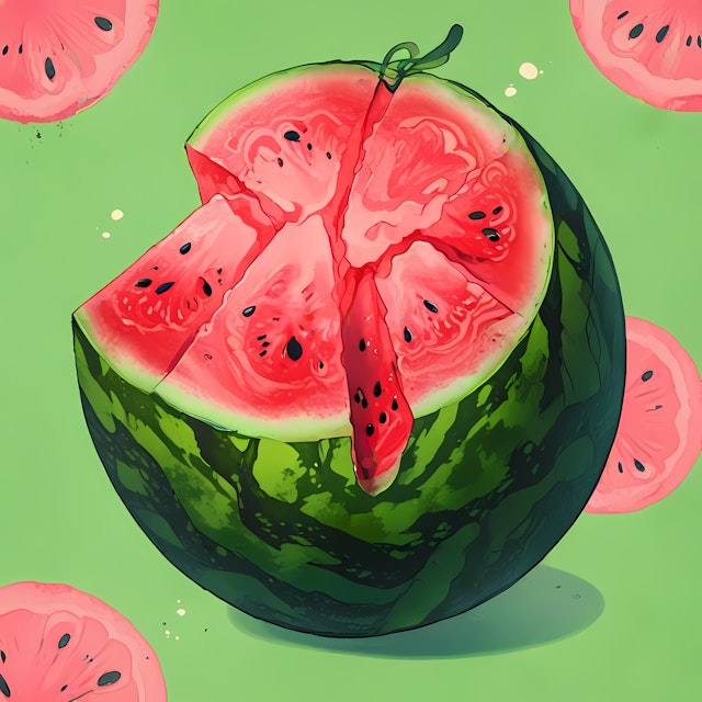 Vibrant Watermelon Illustration