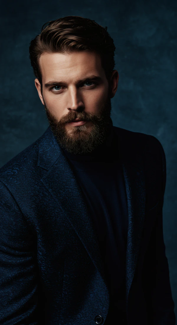 Elegant Man in Dark Suit